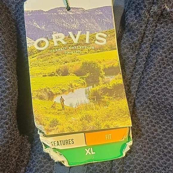 ORVIS Men's Fleece Lined Quarter Zip Pullover Blue XL/EG NWT‎ - Picture 8 of 9